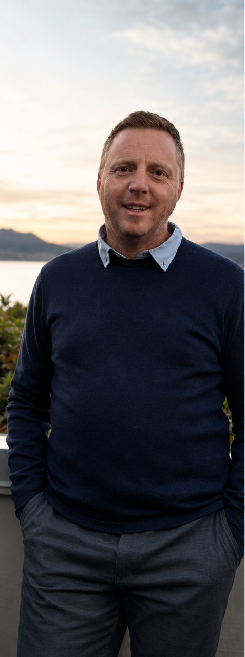 Michael Hendra, HostConnect co-founder, at Lake Taupō
